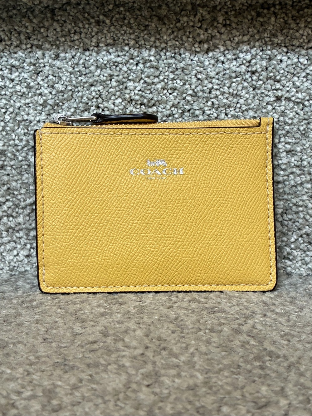 Coach yellow skinny ID case/ card holder